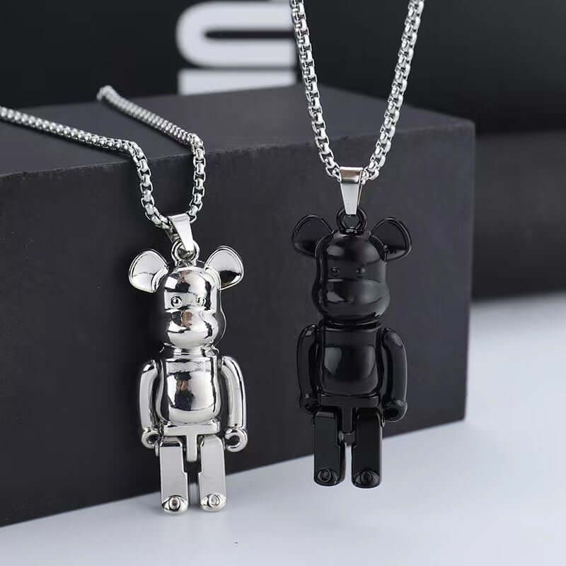 The Metallic Urban Bear Necklace - For Men & Women - Fashion Accessories-first