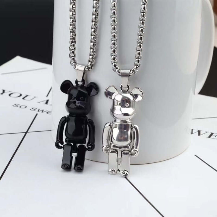 Titanium Steel Chain for Bearbrick Necklace - Durable and Stylish Hip-Hop Accessory - $12.99