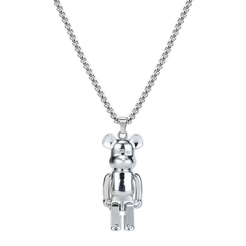 Titanium Steel Chain for Bearbrick Necklace - Durable and Stylish Hip-Hop Accessory - $12.99