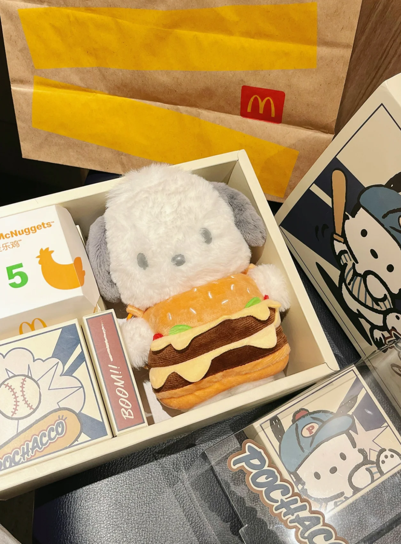 Linda bolsa de hamburguesa Pochacco