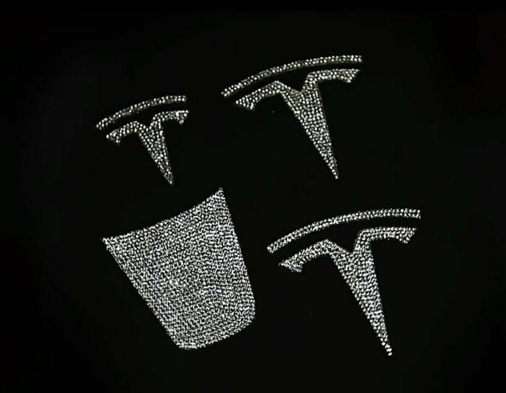 Crystal Car Badge For Model 3/Y - Elegant Vehicle Emblem Set - $15.99