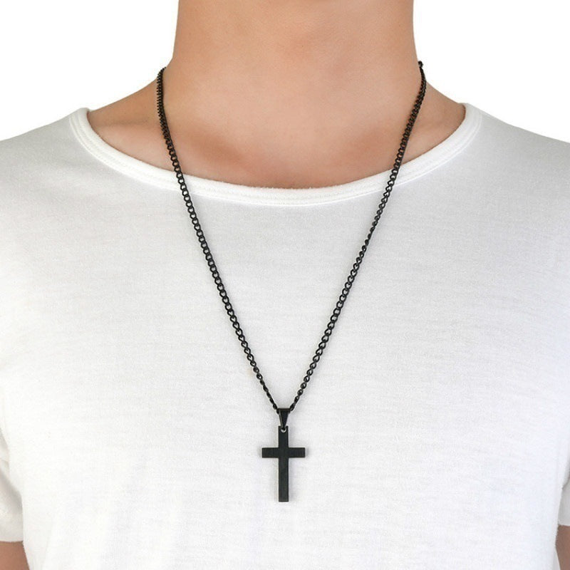 Metallic Cross Pendant Necklace - For Men& Women - Fashion Accessories-first