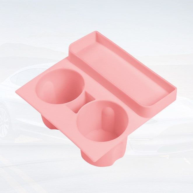 Silicon Cup Holder Mat For Tesla Model 3/Y - Pink-first