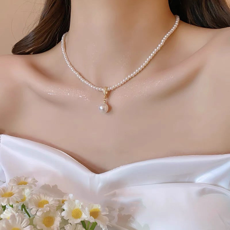 Pearl Necklace for Women - Elegant, Luxurious, High-end Clavicle Chain, Prom Jewelry